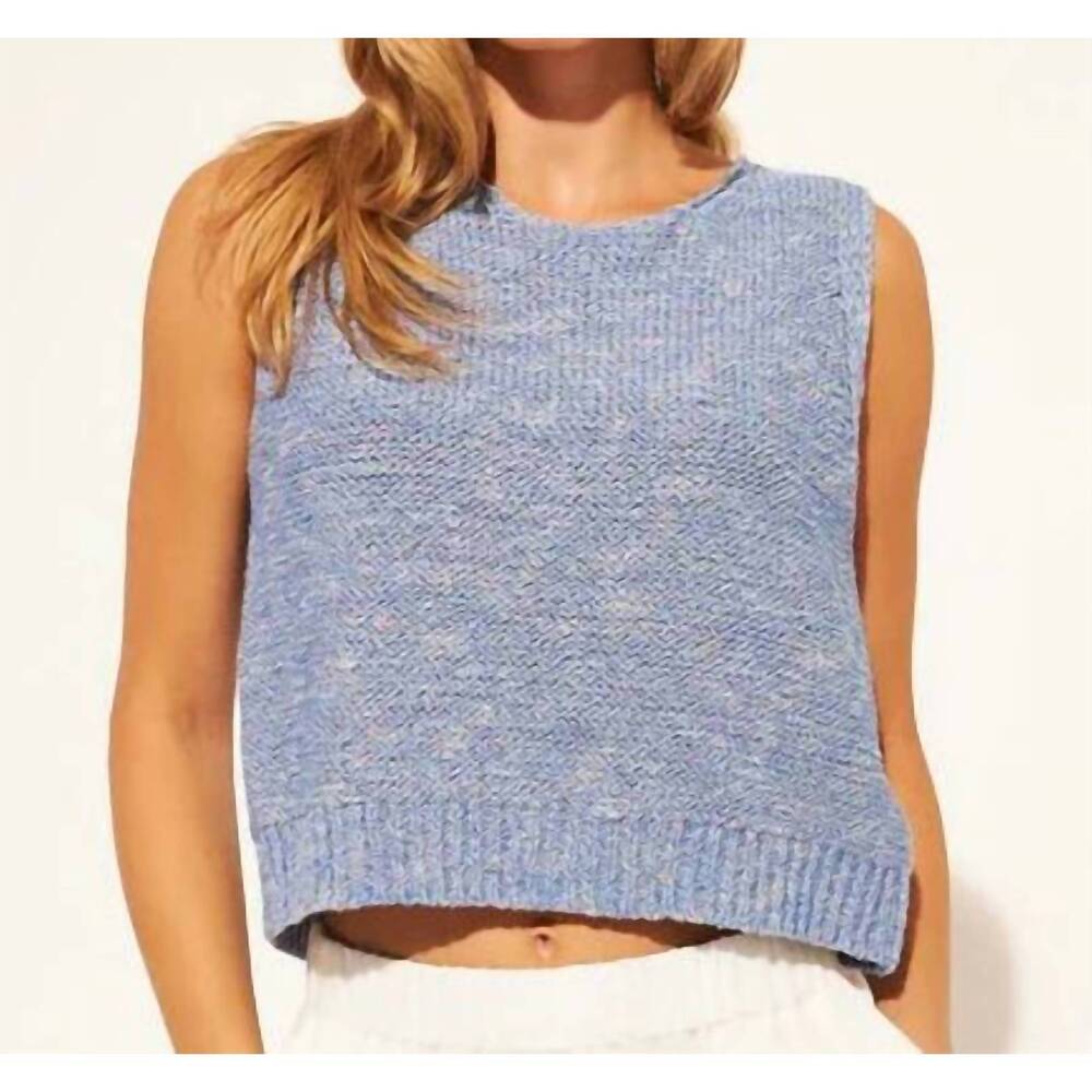 NEW JOHN + JENN martino tie back sleeveless top in pacifico